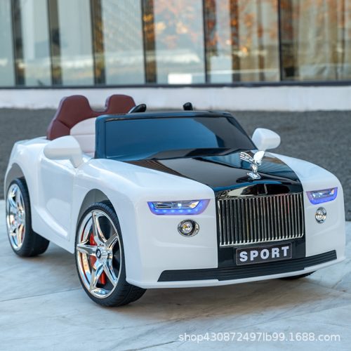 Xe Rolls Royce Ô Tô Điện Trẻ Em Xe Bốn Bánh Đôi Có Thể Ngồi Người Nam Nữ Xe Đẩy Trẻ Em Điều Khiển Từ Xa Sạc Ô Tô Đồ Chơi